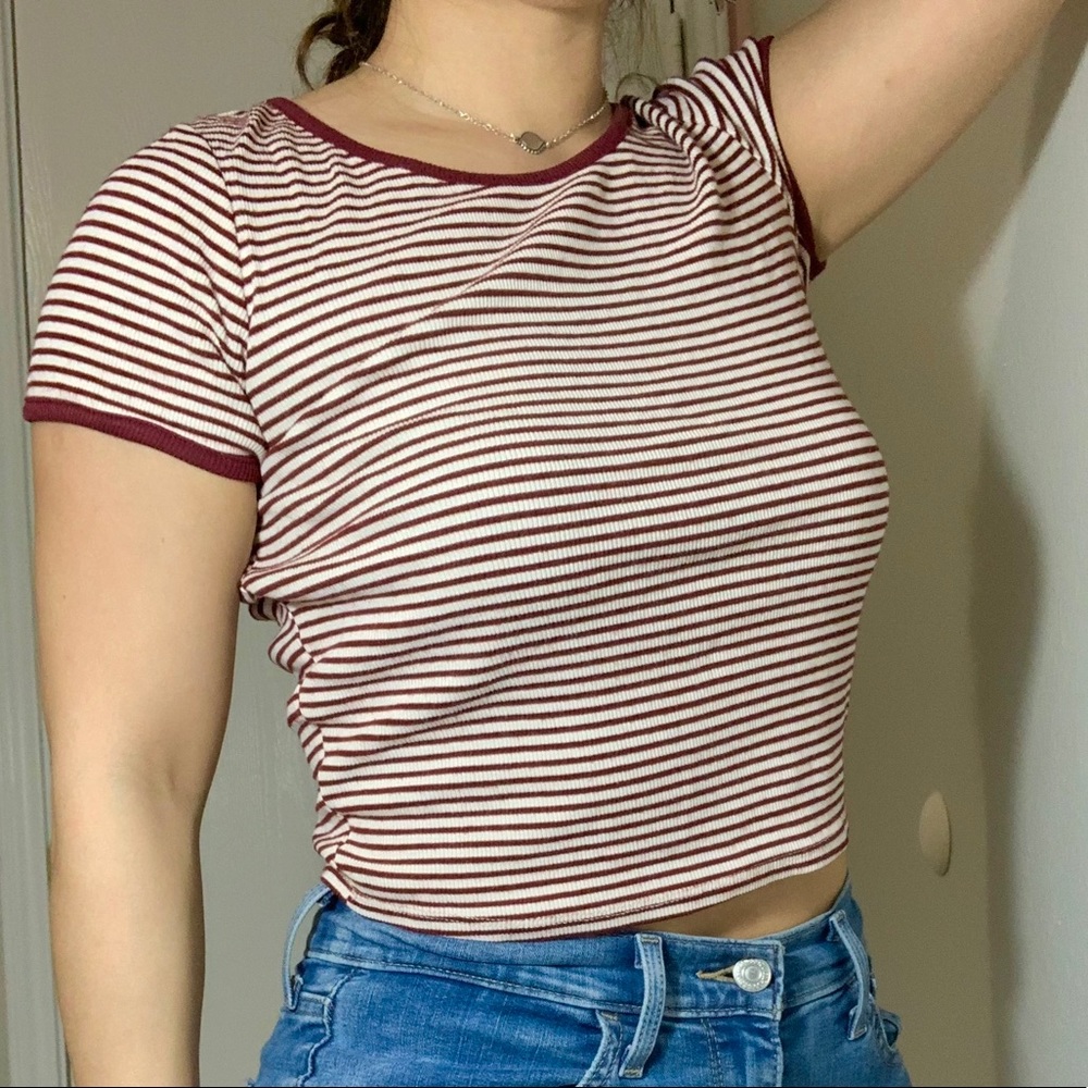 Burgundy crop top